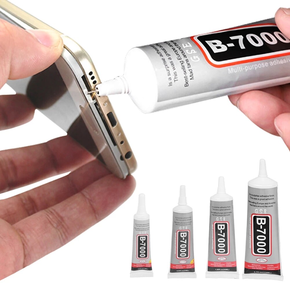 Keo Dán Sửa Chữa Điện Thoại Tiếp Xúc Trong Suốt 15ML 50ML 110ML B7000 Keo Dán Tự Làm Bằng Nhựa Thủy Tinh Thông Dụng Với Áp Dụng Chính Xác Có Kim
