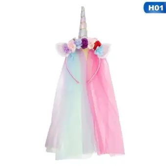 Sys Cute Unicorn Flower Cat Ears Headbands Children Headwear Party