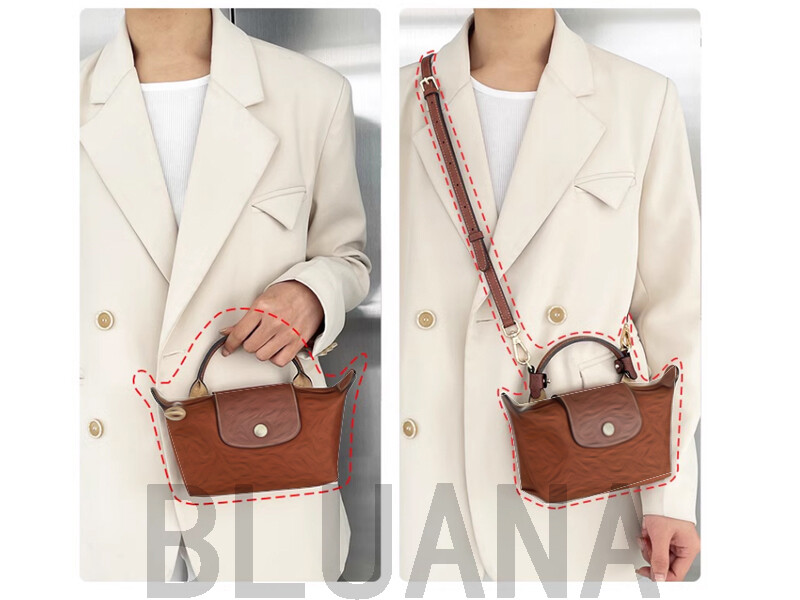 LONGCHAMP Mini Bag Leather Shoulder Strap Kit Without Perforations Removable Adjustable Shoulder Strap