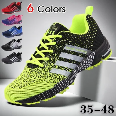 [COD] New hot style running shoes for men and women fashion couple sports shoes breathable sports shoes outdoor jogging sports shoes tennis shoes track and field fitness shoes 36-47