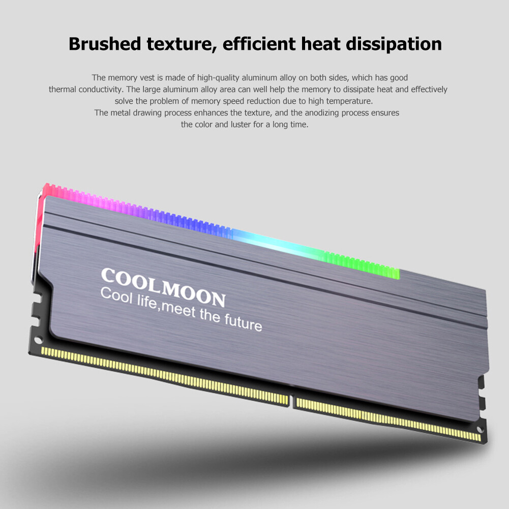 COOLMOON CR-D134S Tản Nhiệt ARGB RAM Bộ Tản Nhiệt Bộ Làm Mát Bộ Nhớ Máy Tính Để Bàn