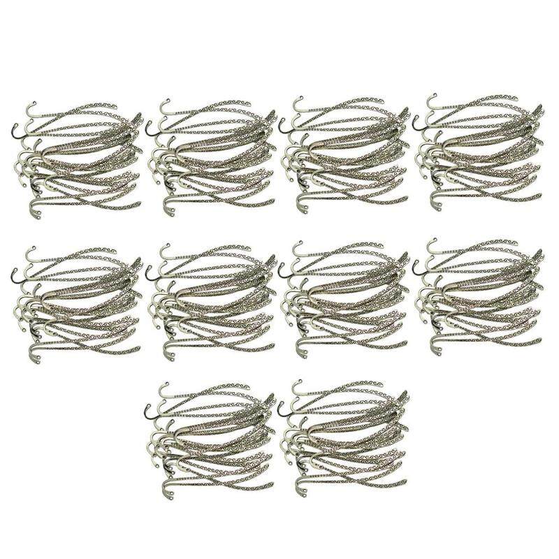 BolehDeals 200x Tibetan Silver Beading Line Pattern Bookmarks With Loop For DIY Making Malaysia