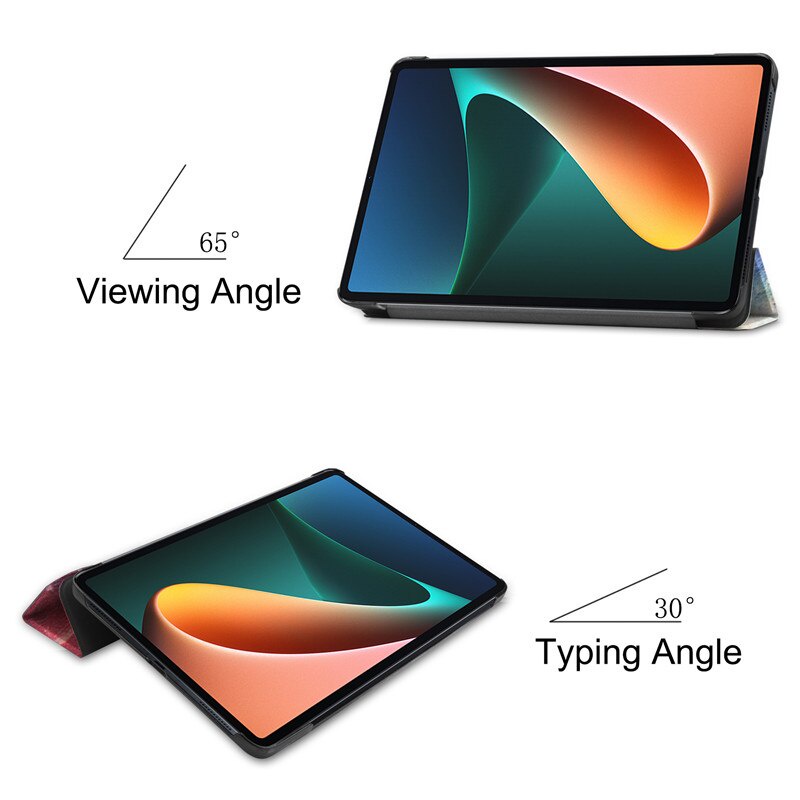 Tablet Cover For Xiaomi Mi Pad 5 Pro Case Tri-Fold Smart Painted Leather Cover