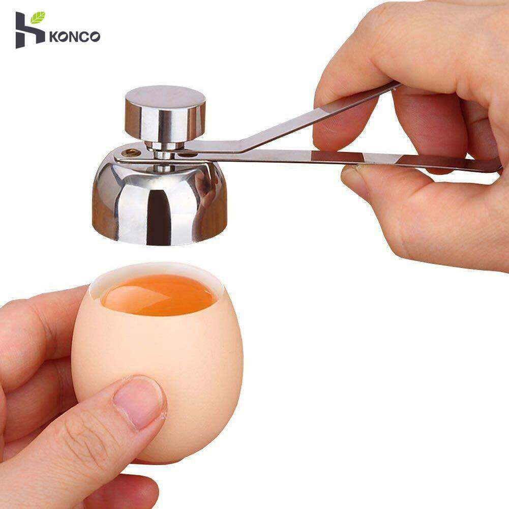 KONCO Egg Topper Cutter, Stainless Steel Egg Shell Cracker Opener Tool for Soft Hard Boiled Egg, Egg Breaker Tool Kitchen Tools