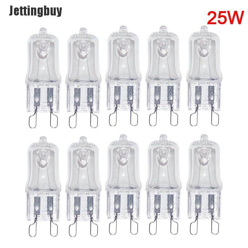 [Jettingbuy] 10Pcs Oven Light Bulb G9 High Temperature Bulb Steamer Light 25w 28w 40w 60w