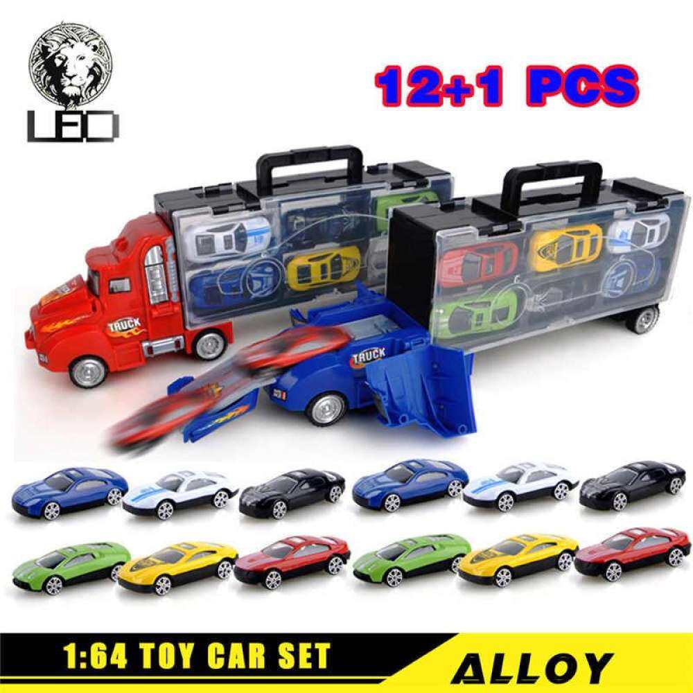BPUT164 Toy Car Set 13PCS, Combination Toy, Storage Function, Catapult