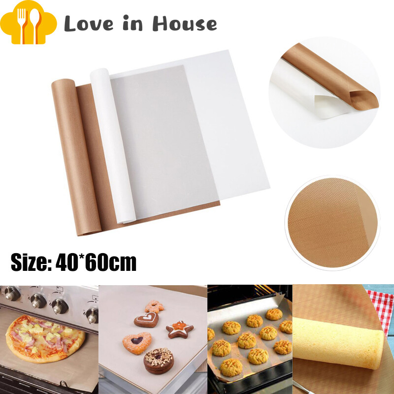 [Ready Stock] 1pc Reusable Baking Mat High Temperature Resistant Sheet Pastry Baking Oilpaper Pad Non-stick BBQ Oven Liners Tool