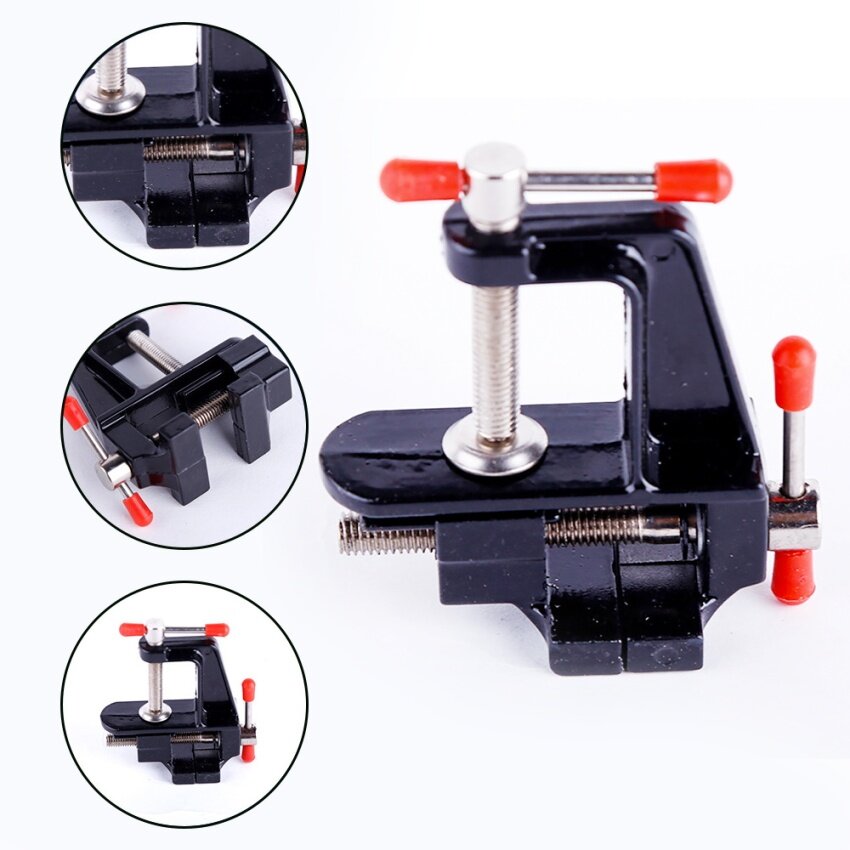 Flat Mini Bench Clamp Tabletop Vise Drill Press Vise Tools, Multi
