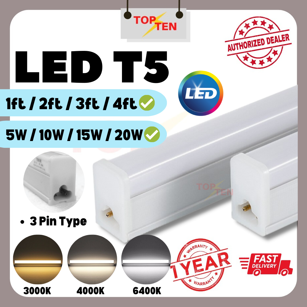 LED T5 Batten 1ft 2ft 3ft 4ft Plaster Ceiling Light Box Ceiling Light