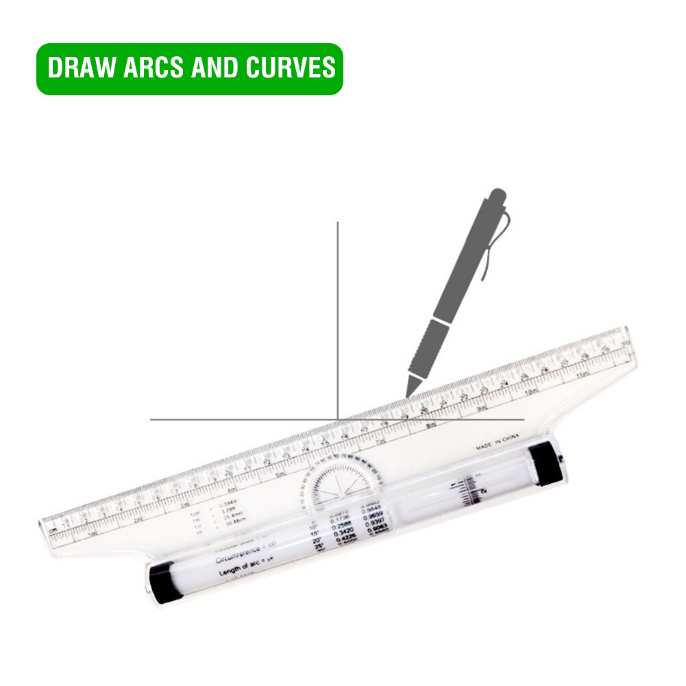 Thước Đẩy Lăn Thước Song Song Góc 30Cm Thước Góc, Cân Vẽ Cân Bằng
