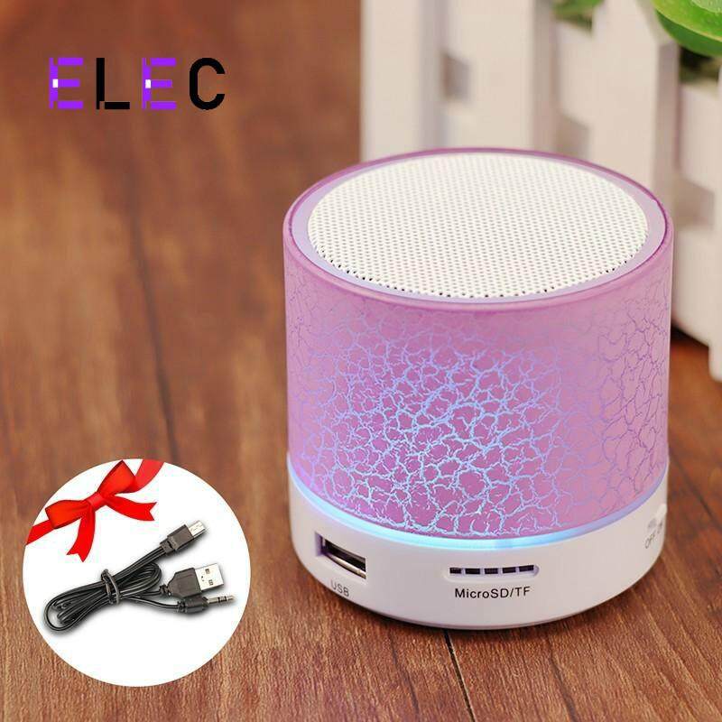 ELEC Wireless Portable Bluetooth PC Speaker Mini LED Music Audio TF USB FM Stereo Sound Speaker For Phone Computer