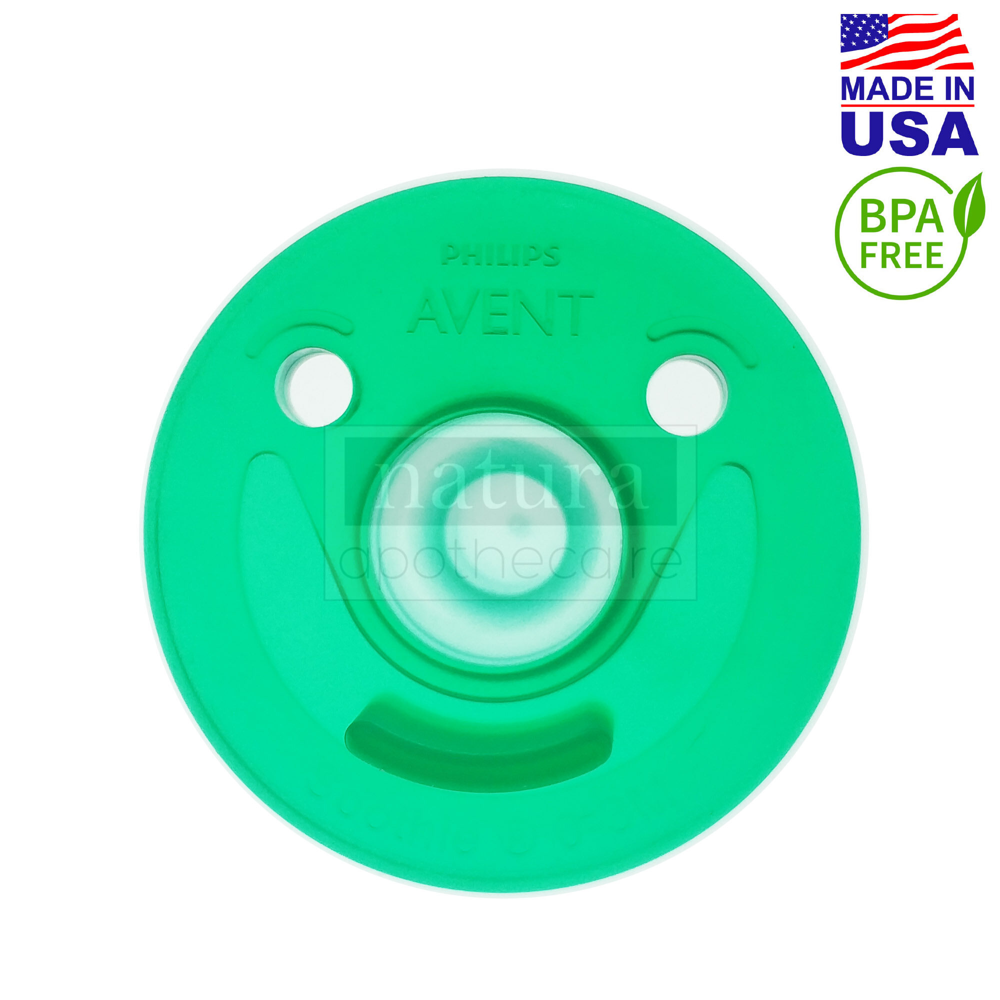 Green Vanilla Philips Avent Soothie Pacifier Vanilla Scented Philips [USA  Made] NICU Wee Soothie Baby Pacifier Puting Preemie