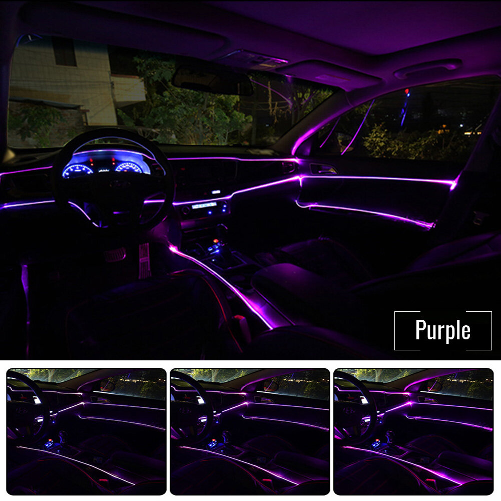 JaneDream 1PC 5M 12V Car Interior Lighting Atmosphere Auto LED Strip