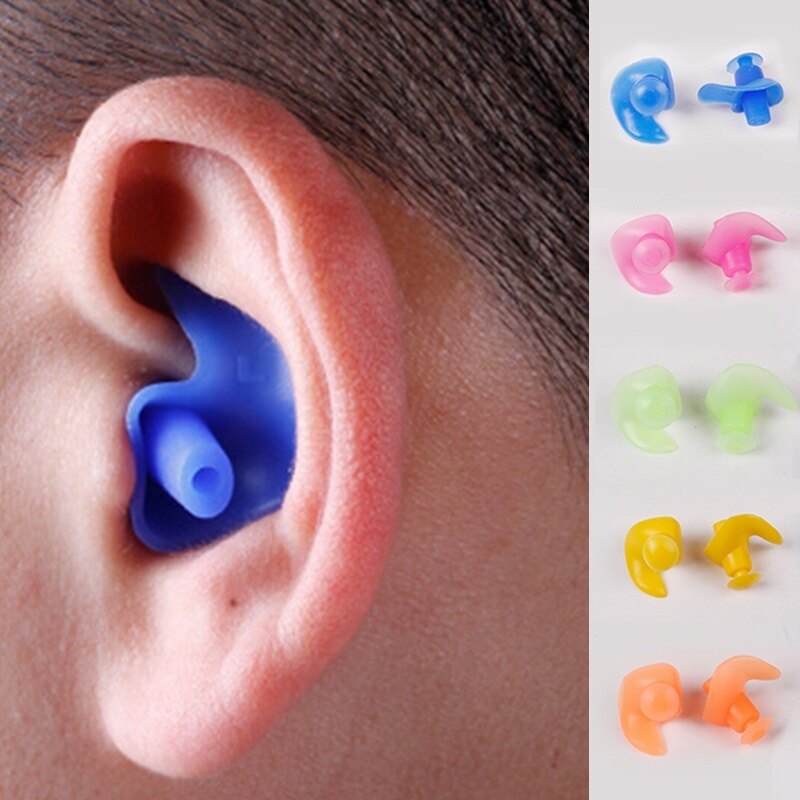 1 Pair Waterproof Accessories High Quality pool Soft Silicone Swim Waterproof Earplug Nose Clip Swim Earbuds Surf Swimming Earplugs