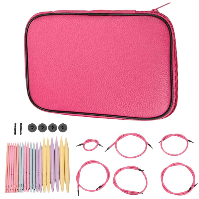 BOKALI 10 Pairs Plastic Change Head Circular Knitting Needle Set Scarfs Weaving Tools