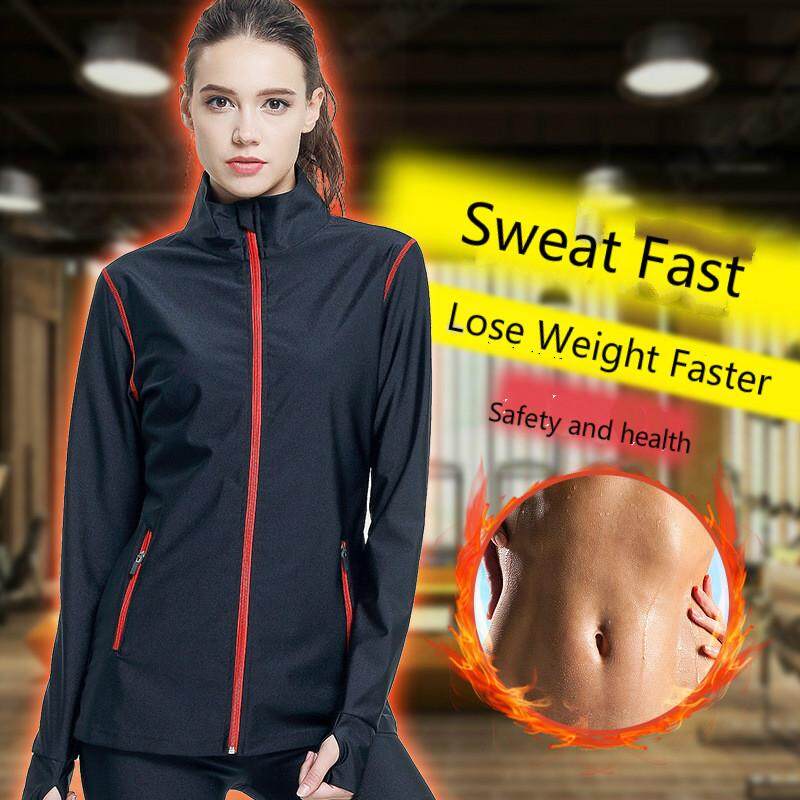 Black Sweat Suit Womens Suit Slimming Clothes Fat Burning Sports Fever