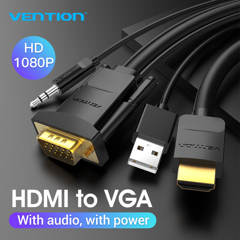 Vention HDMI to VGA adapter male to fasmale converter adapter 1080p audio video for PC Laptop Tablet