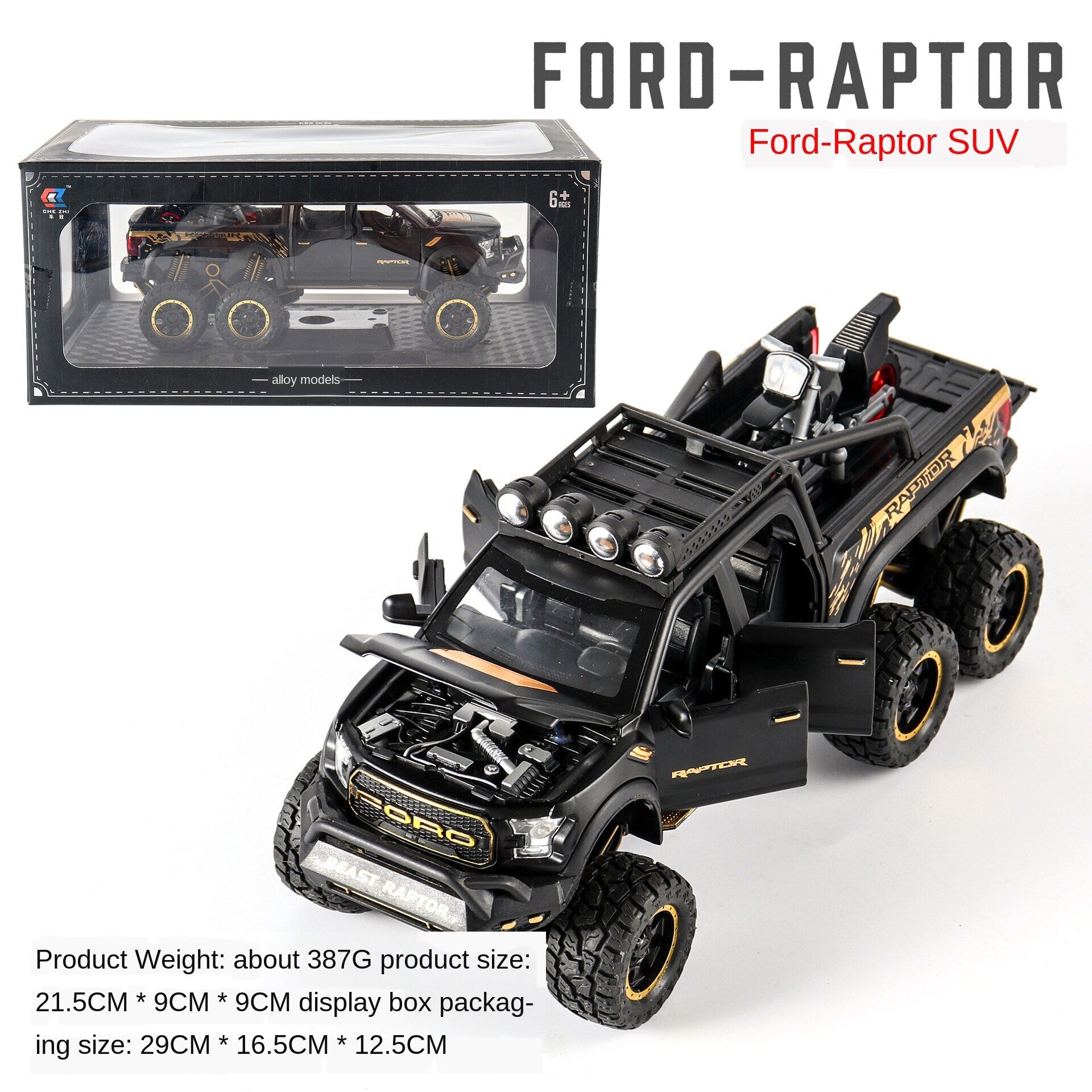 Car Toys 1 Chiếc Xe Địa Hình 6 Bánh Ford Raptor 1:28 (Không Hộp) Đồ Chơi Mô Hình Ô Tô...