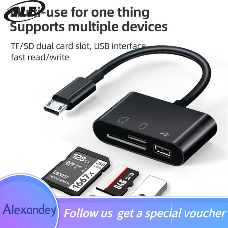 【Ready Stock】Usb Type C Card Reader Data Transfer Adapter Micro Interface Android Phone Computer Multi-function Otg/sd/tf Card U Disk Card Reader