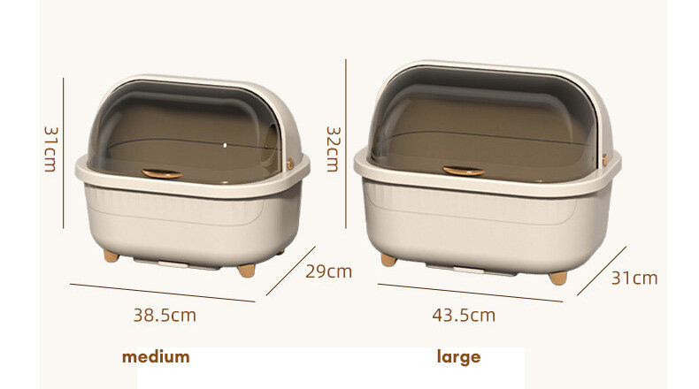 XMDS Kitchen drain bowl rack with lid, plastic cupboard, chopsticks, cutlery storage box, dish rack, drip bowl rack