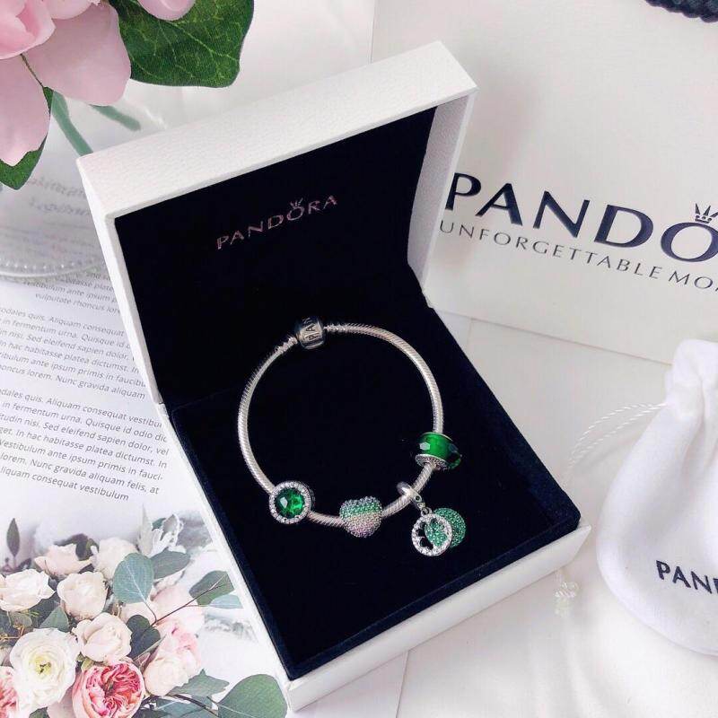 Chứng khoán sẵn sàng pandora100 % vòng đeo tay, vòng tay cỏ bốn lá may mắn chính hãng