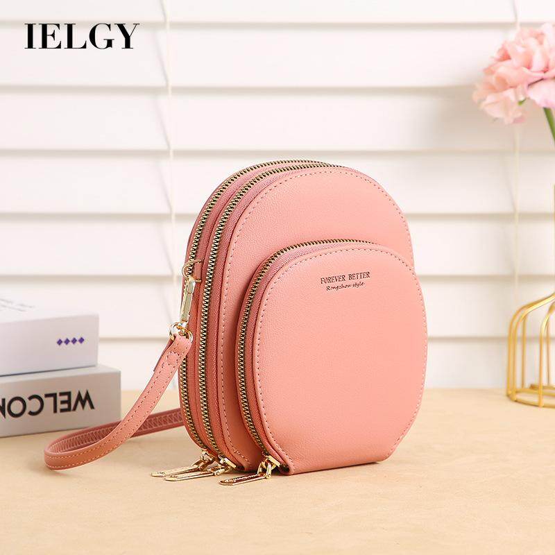 IELGY mini messenger bag women's long large capacity multifunctional mini mobile phone diagonal bag