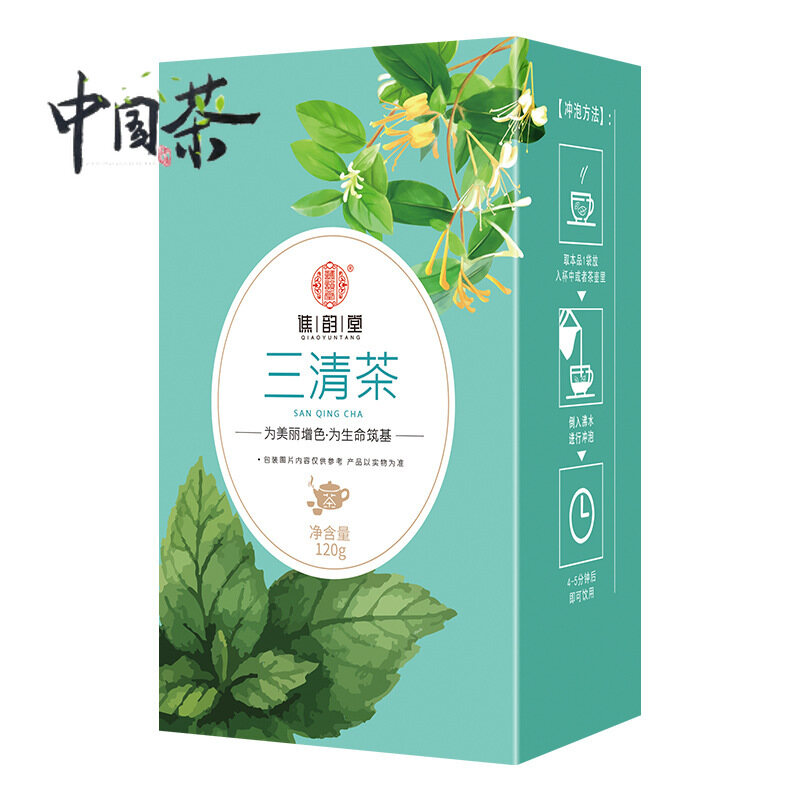 Three green tea 120g/30 small bags