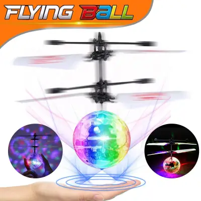 Kids Luminous Magic Electric Flying Ball Helicopter Colorful Flashing LED Light Infrared Sensor Toy