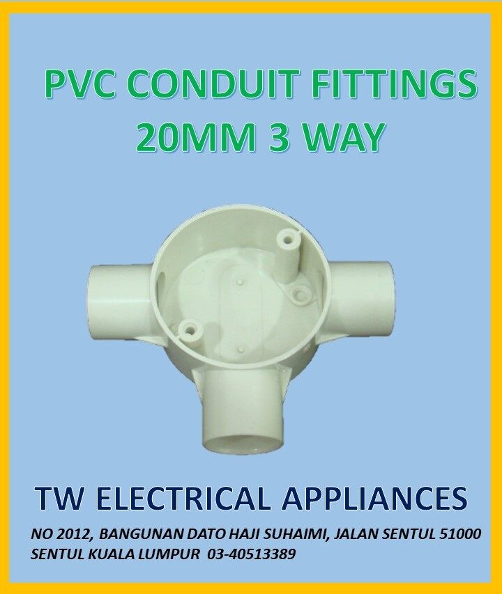 3/4" PVC Conduit Pipe Fitting Accessories / 20mm PVC Conduit Pipe