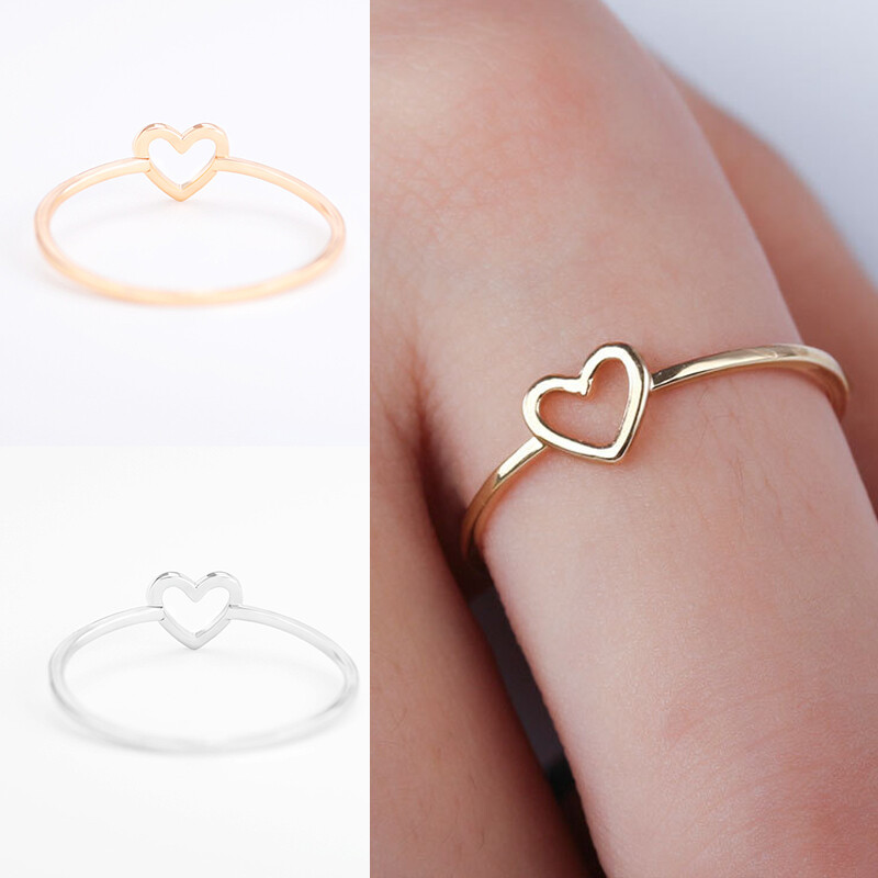 MIAOYA Heart-shaped Ring Light And Small Gift For Girlfriend   Women Fashion Jewellery