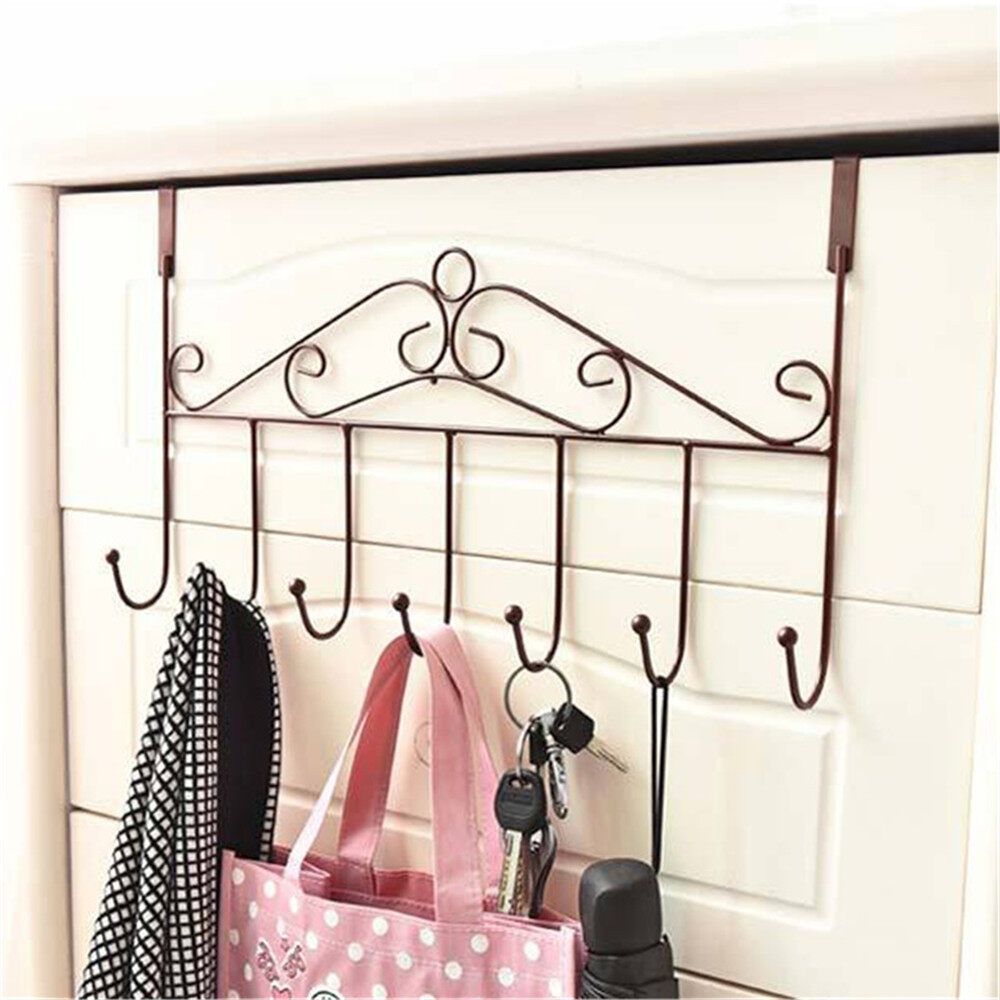 【TaroBall】Wall Hanging 7 Hooks Craft Decorative Hanger Keys Towel Rack