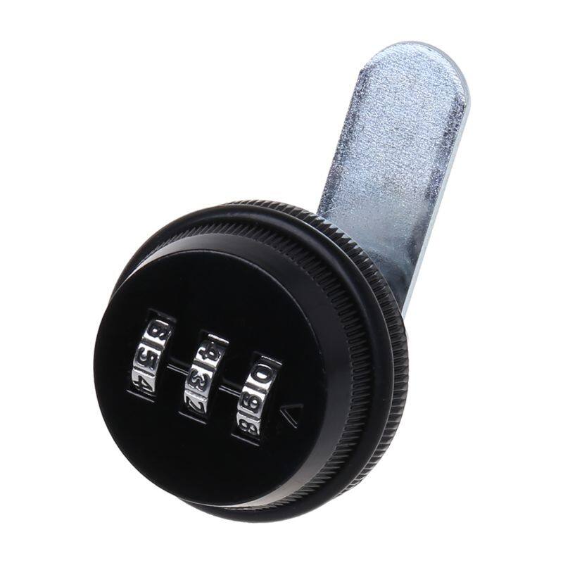 3-Digit Combination Mailbox Lock 7/8 Rotary Tongue Cam Lock for Cabinet Drawer