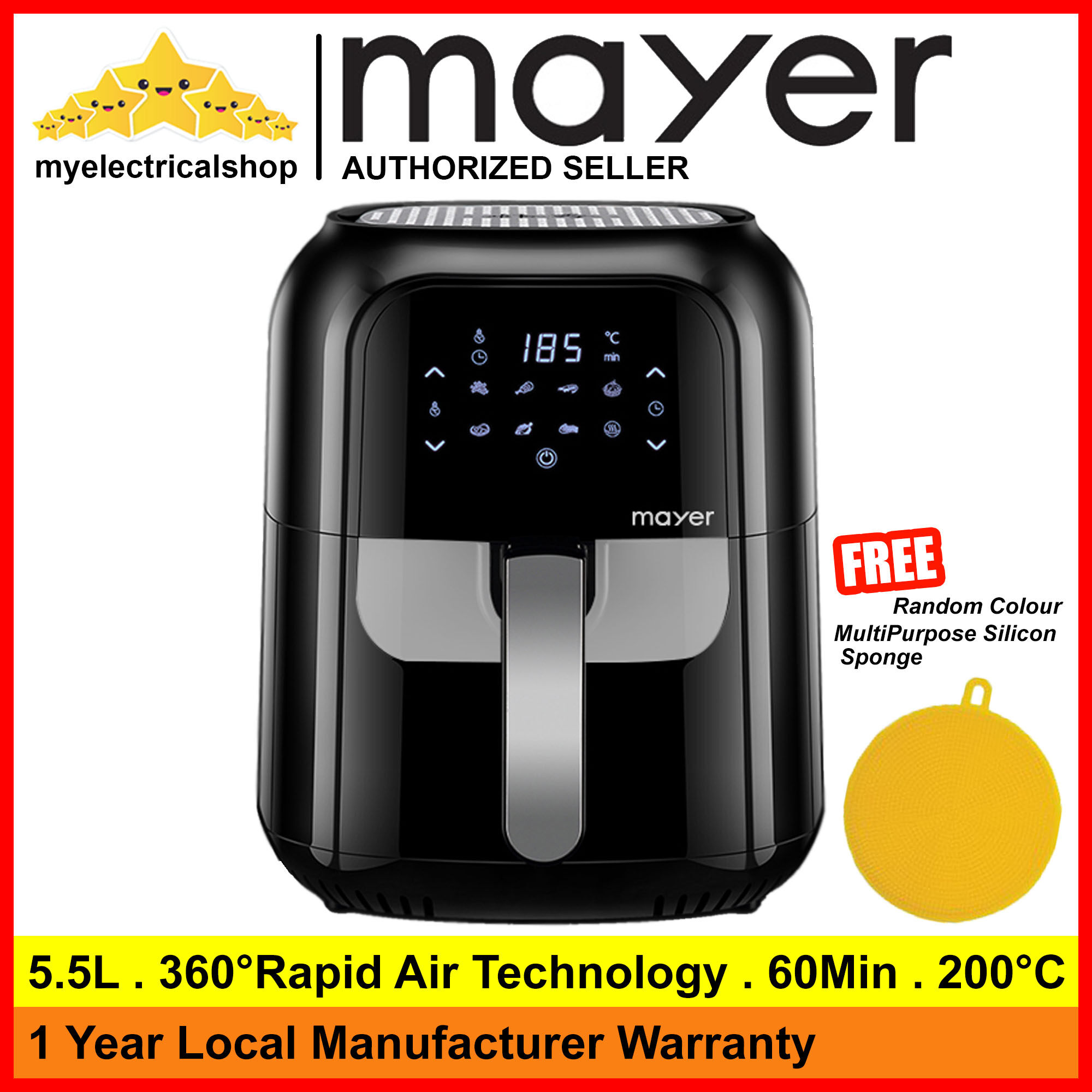 Mistral 5.5L Air Fryer MMAF501D ( Digital ) Lazada
