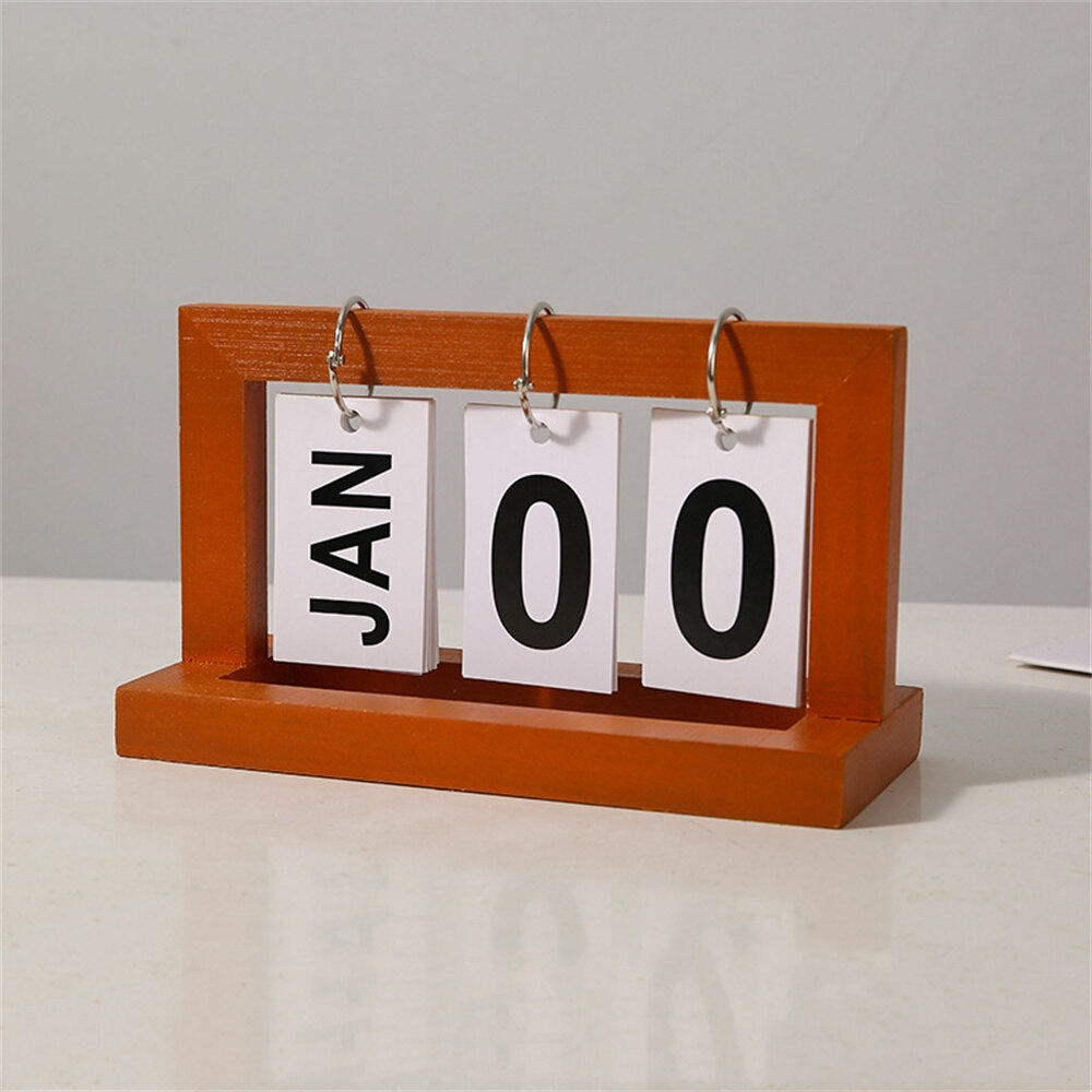 Dormitory Decorations Creative Gift Calendar Ornaments Office Calendar Desk Calendar Wooden Flip Page Calendar