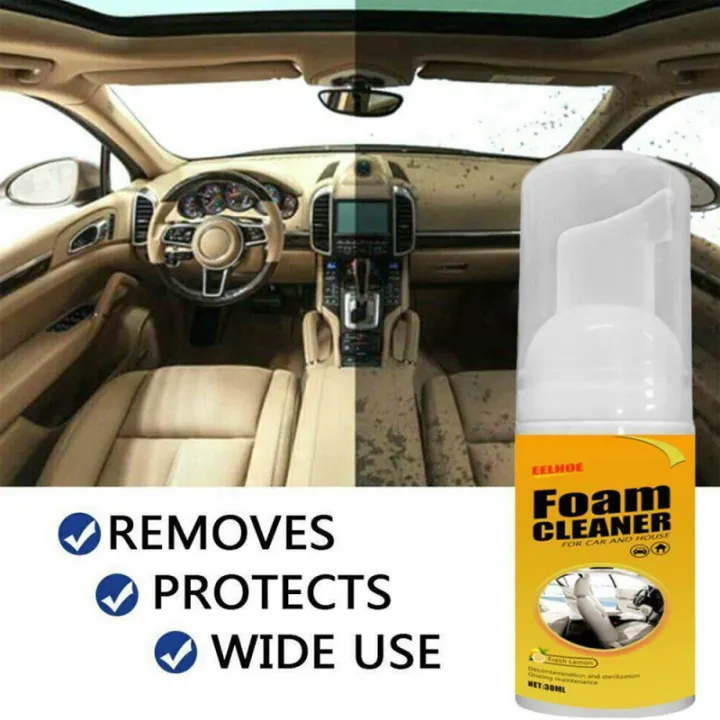 Universal Car Interior Cleaning Foam Cleaner Car Seat Interior Car Cleaner Auto Leather Clean Wash Car Accessories Lazada Singapore