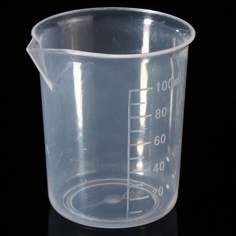 100ml Measuring Cup Transparent Scale Plastic Measuring Cup Lab Chemical Measuring Cup Without Handle Kitchen Bar Supplies