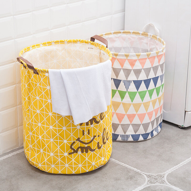 Foldable Oxford Storage Basket Large Cartoon Cloth Dirty Clothes Basket Sundries Storage Laundry Basket