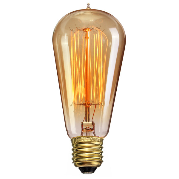 Bóng Đèn Edison Đèn Sợi Đốt Cổ Điển Hoài Cổ E27 60W 220V 2200K, Bóng Đèn Dây Tóc Lồng Sóc