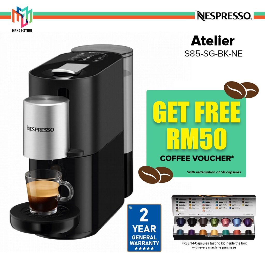 Nespresso Atelier S85-SG-BK-NE Automatic Capsule Coffee Machine