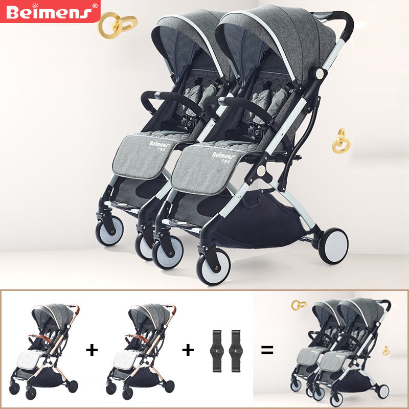 2019 Twins Baby Stroller Ultra-light Folding Umbrella Stroller Travel Double Strollers Singapore