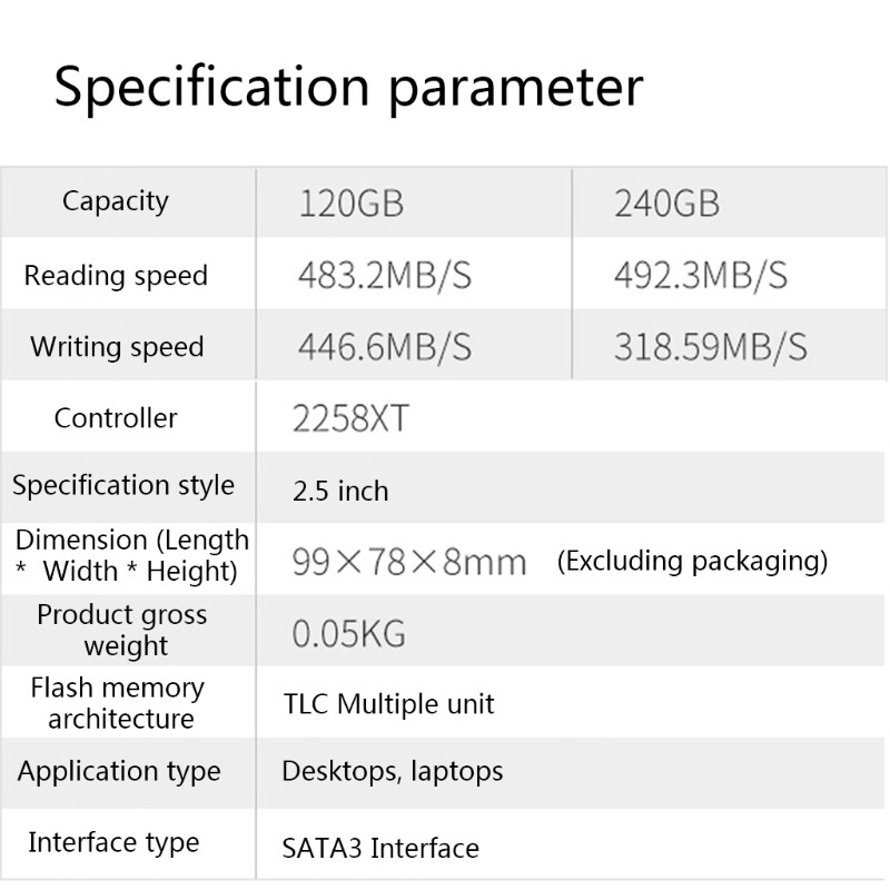 Ổ Cứng SSD 2.5Inch 120GB 240GB Tốc Độ Cao Bền Thông Dụng Ổ Cứng Thể Rắn Bên Trong, Cho Máy...