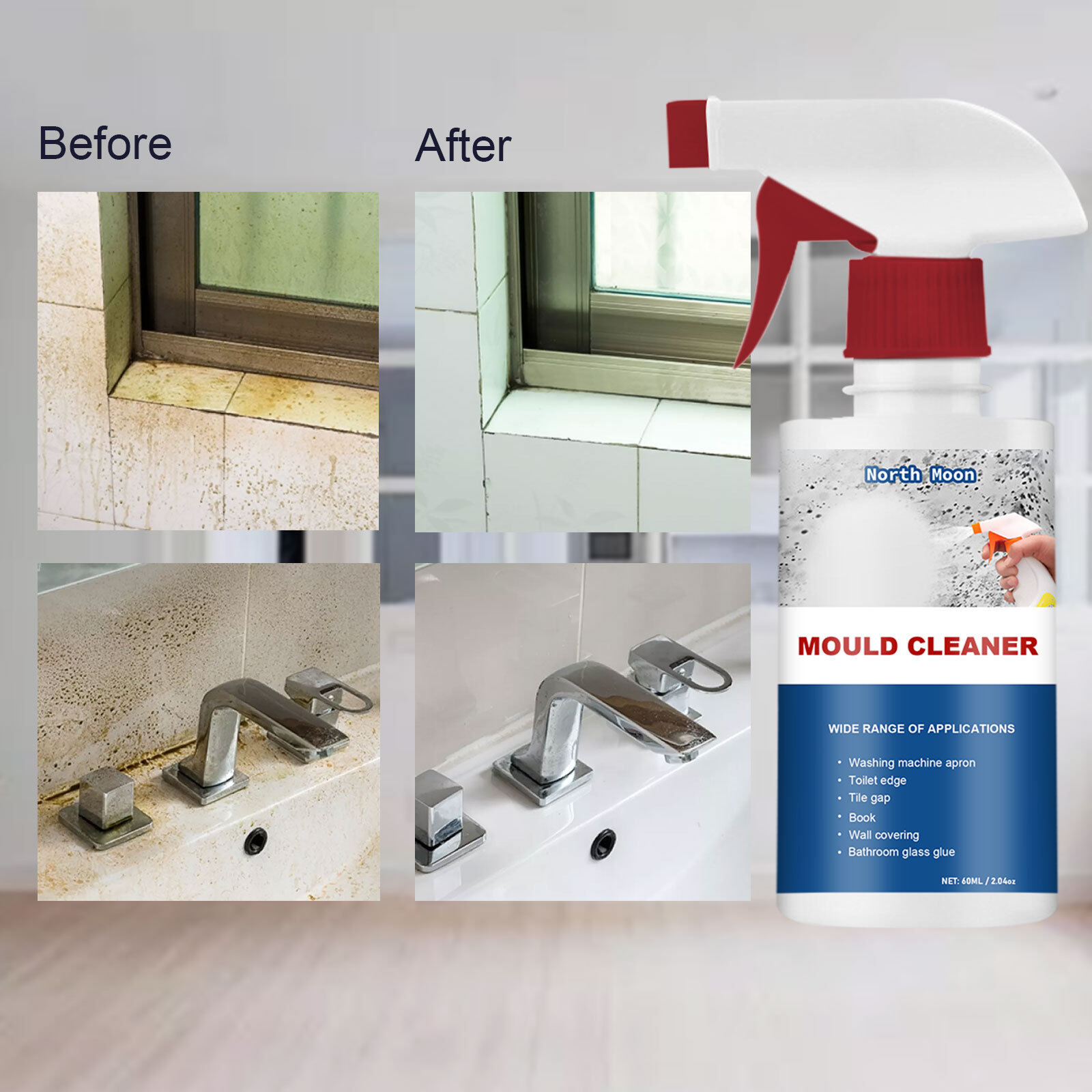 Jaysuing Mildew Remover Cleaner Mildew Spray Mildew Proofing Ceramic Tile Wall Cleaner Mildew Eliminating Moisture Absorbers Mildew Household Cleaner Mildew Cleaner Foam Kitchen Bathroom Cleaning Spray Washing Machine Toilet Wall Joint Moldy Remover