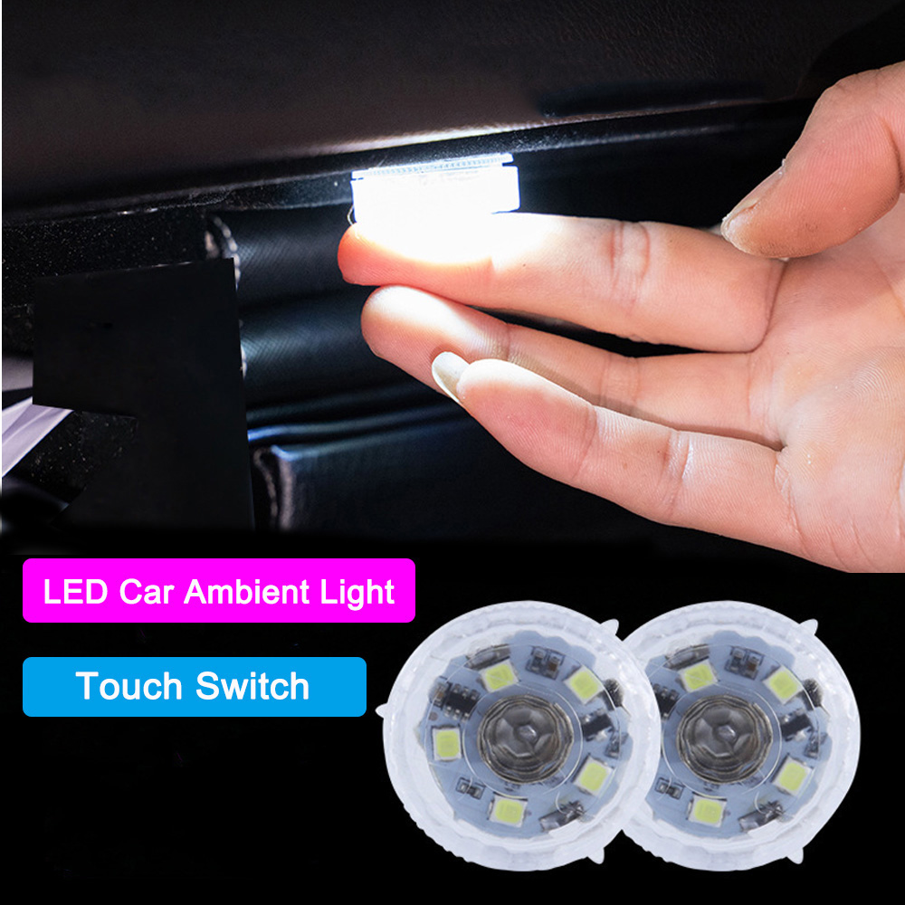 Đèn LED Cảm Ứng Nội Thất Ô Tô Đèn Xung Quanh Đèn Đọc Sách Mini Đèn Ngủ Cảm Ứng Tự Động Đèn Trần Nóc Ô Tô Phụ Kiện Chiếu Sáng Ô Tô