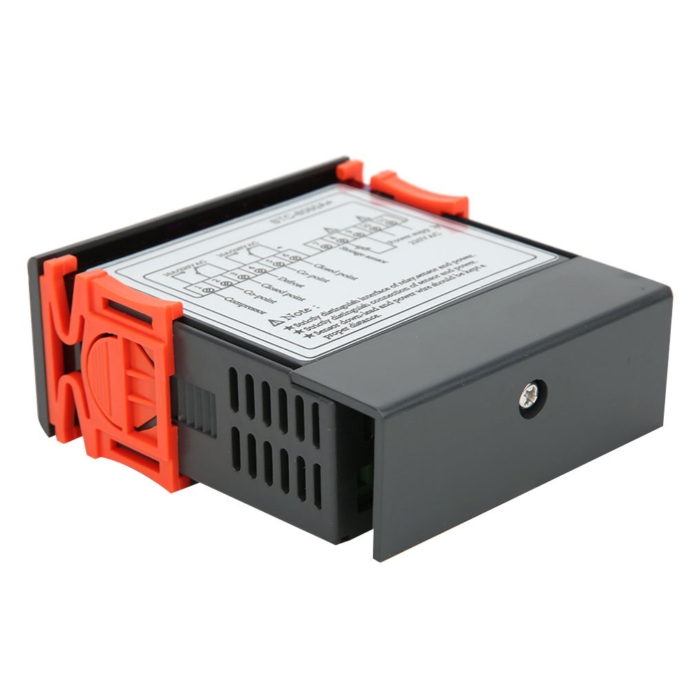 Bộ điều khiển nhiệt độ 10A/220VAC STC-8080A + Nhiệt kế kỹ thuật số làm lạnh rã đông báo động nhiệt độ làm mát sưởi ấm chế độ-50 ° C-99 ° C