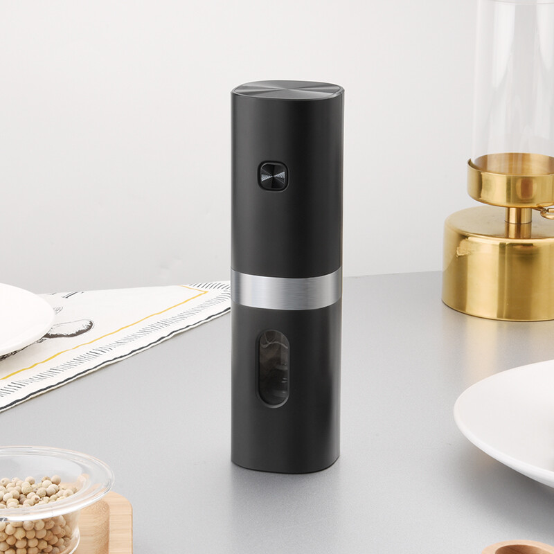 Uareliffe Electric Mill Pepper And Salt Grinder With LED Light Adjustable Coarseness Mill Stainless Steel Automatic Seasoning Spices Salt Pepper Grinder Household Multifunctional Home Kitchen Tools Grinding Gadgets For Cooking BBQ Party Restaurant