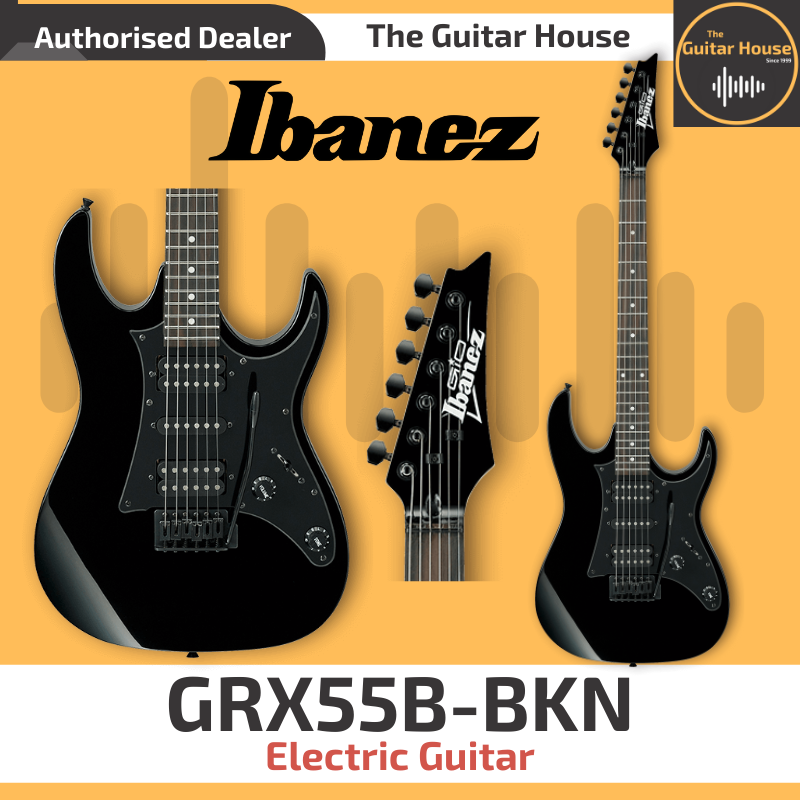 Ibanez GIO GRX55B Electric Guitar, Black Night (BKN) (GRX55B-BKN) (GRG55BBKN) Malaysia