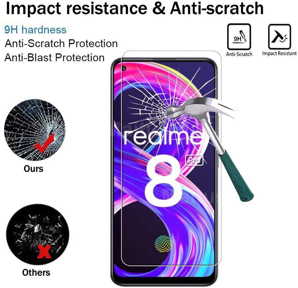 For Realme 8 4G / Realme 8 Pro 4G Case + [2Pcs] 9H Tempered Glass ...