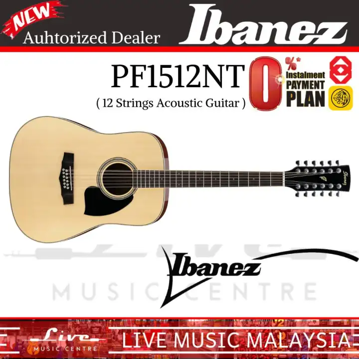 Ibanez Dreadnought Acoustic Guitar Case - Ibanez Performance Series Pf1512 Dreadnought 12 String Acoustic Guitar With Bag Tuner Strap Kapo Pick Pf1512 Nt Lazada