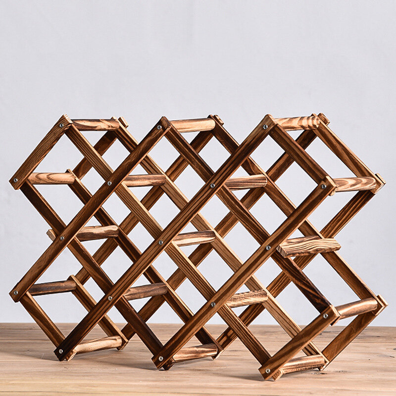 Wine rack decoration wine rack solid wood household small modern minimalist wine cabinet display rack red wine lattice