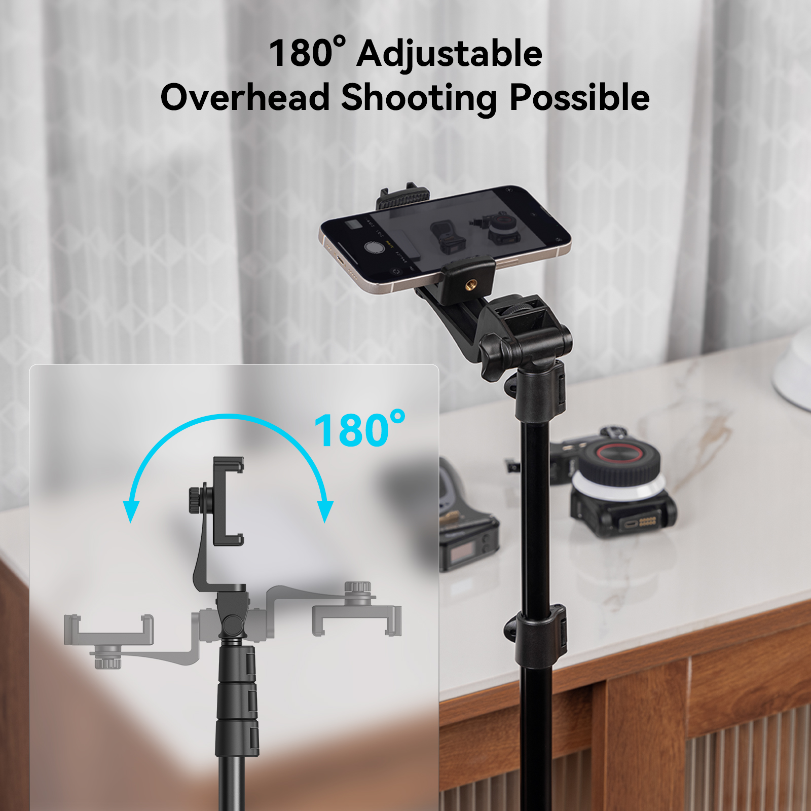 SmallRig Tripod Phone Stand Heavy Duty Selfie Stick với điều khiển từ xa Bluetooth cho điện thoại di động Mirrorless Action Sports Camera Vlogging Tik Tok 4363